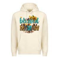 Sandshell blessed memaw with sunflowers Premium Hoodie - texasbilliewilder