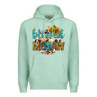 Seafoam blessed memaw with sunflowers Premium Hoodie - texasbilliewilder