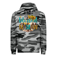 Slate Camo blessed memaw with sunflowers Premium Hoodie - texasbilliewilder