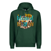 Sports Green blessed memaw with sunflowers Premium Hoodie - texasbilliewilder