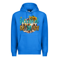 True Royal blessed memaw with sunflowers Premium Hoodie - texasbilliewilder