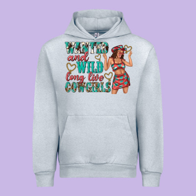 Urban Hoodie wanted and wild long live cowgirls