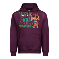 Mauve Wine wanted and wild long live cowgirls Urban Hoodie - texasbilliewilder