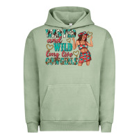 Pigment Oil Green wanted and wild long live cowgirls Urban Hoodie - texasbilliewilder