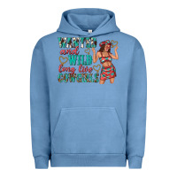 Pigment Pebble Blue wanted and wild long live cowgirls Urban Hoodie - texasbilliewilder