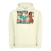 Pigment Pistachio wanted and wild long live cowgirls Urban Hoodie - texasbilliewilder