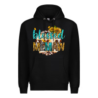 Black blessed memaw with sunflowers Premium Hoodie - texasbilliewilder