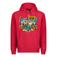 Cardinal blessed memaw with sunflowers Premium Hoodie - texasbilliewilder