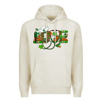 Oatmeal Heather st patricks day love nurse Premium Hoodie - RanaPortraitStore