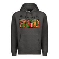 Charcoal Heather my history is strong Premium Hoodie - Zillion Design Studio