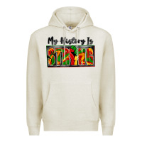 Oatmeal Heather my history is strong Premium Hoodie - Zillion Design Studio