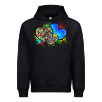 Black autism hearts Urban Hoodie - Zillion Design Studio