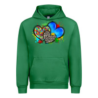 Emerald autism hearts Urban Hoodie - Zillion Design Studio