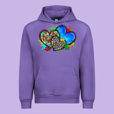 Autism Hearts Urban Hoodie Designed By Zillion Design Studio