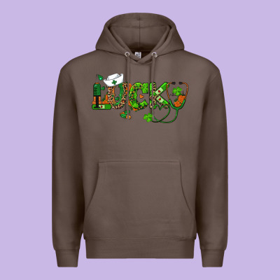 St Patricks Day Lucky Nurse Premium Hoodie Designed By Ranaportraitstore