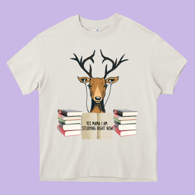 Yes Mama I Am Studying Right Now, Deer Heavy Core Tee Designed By Bettercallsaul