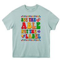 Arona see the able not the label Heavy Core Tee - CowhideDigitalArt
