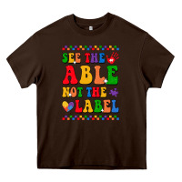Chocolate Brown see the able not the label Heavy Core Tee - CowhideDigitalArt