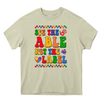 Mossy see the able not the label Heavy Core Tee - CowhideDigitalArt