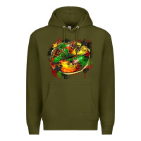 Army Green juneteenth lips Premium Hoodie - Zillion Design Studio