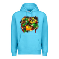 Ocean Blue juneteenth lips Premium Hoodie - Zillion Design Studio