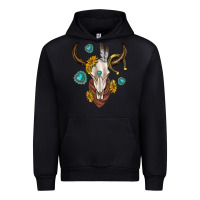 Black western cow skull Urban Hoodie - texasbilliewilder