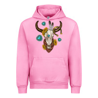 Fuchsia Pink western cow skull Urban Hoodie - texasbilliewilder