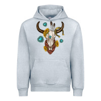 Heather Grey western cow skull Urban Hoodie - texasbilliewilder