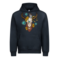 Navy western cow skull Urban Hoodie - texasbilliewilder