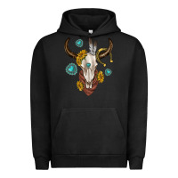 Pigment Black western cow skull Urban Hoodie - texasbilliewilder