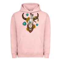Pigment Salmon western cow skull Urban Hoodie - texasbilliewilder