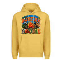 Antique Gold bonfire hoodie Premium Hoodie - texasbilliewilder