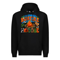 Black bonfire hoodie Premium Hoodie - texasbilliewilder