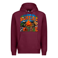 Burgundy bonfire hoodie Premium Hoodie - texasbilliewilder