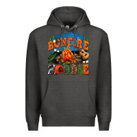 Charcoal Heather bonfire hoodie Premium Hoodie - texasbilliewilder