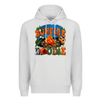 Dove Grey bonfire hoodie Premium Hoodie - texasbilliewilder