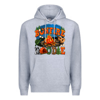 Heather Grey bonfire hoodie Premium Hoodie - texasbilliewilder