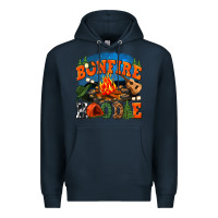 Navy bonfire hoodie Premium Hoodie - texasbilliewilder