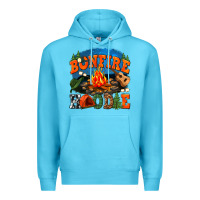Ocean Blue bonfire hoodie Premium Hoodie - texasbilliewilder