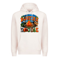 Pale Pink bonfire hoodie Premium Hoodie - texasbilliewilder