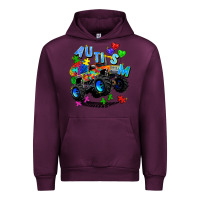 Mauve Wine monster truck autism Urban Hoodie - Zillion Design Studio