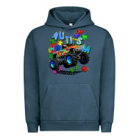 Pigment Midnight Navy monster truck autism Urban Hoodie - Zillion Design Studio