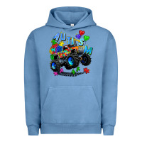 Pigment Pebble Blue monster truck autism Urban Hoodie - Zillion Design Studio
