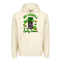 Sandshell St. Patrick's Day My Pitbull Is My Lucky Charm With Hat Premium Hoodie - RanaPortraitStore
