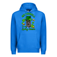 True Royal St. Patrick's Day My Pitbull Is My Lucky Charm With Hat Premium Hoodie - RanaPortraitStore