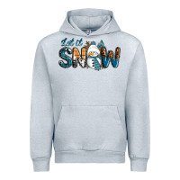 Heather Grey Let It Snow Snowman Urban Hoodie - RanaPortraitStore