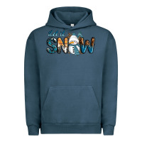 Pigment Midnight Navy Let It Snow Snowman Urban Hoodie - RanaPortraitStore