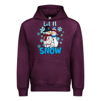 Mauve Wine Let It Snow Urban Hoodie - RanaPortraitStore