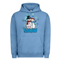 Pigment Pebble Blue Let It Snow Urban Hoodie - RanaPortraitStore