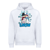 White Let It Snow Urban Hoodie - RanaPortraitStore